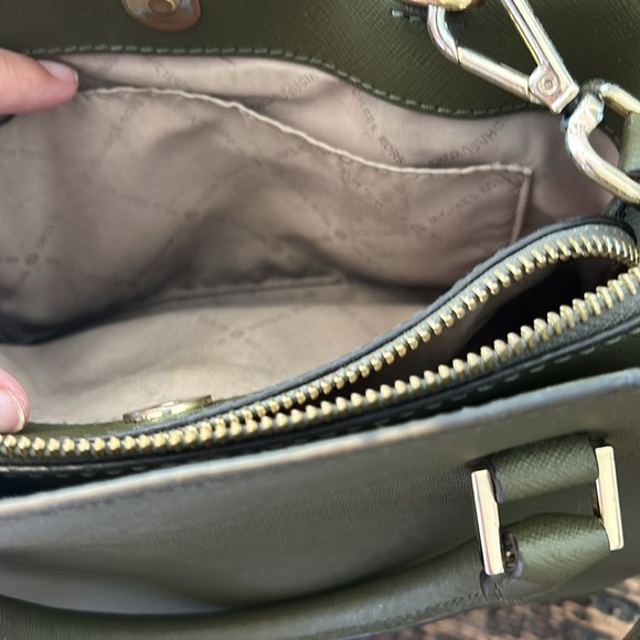 Michael Kors Olive Green Satchel with Gold Hardware - Picture 10 of 14